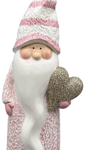 Πήλινο Επιτραπέζιο Χριστουγεννιάτικο Στολίδι 8 x 7 x 27(h)cm