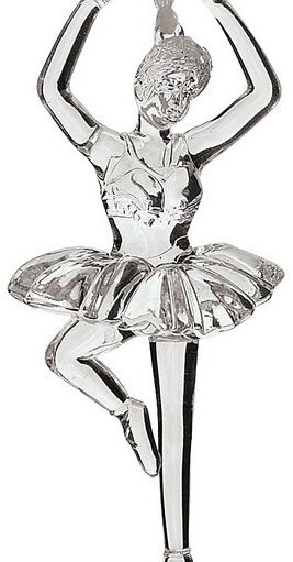 Ακρυλικό Κρεμαστό Χριστουγεννιάτικο Στολίδι Μπαλαρίνα 5 x 13(h)cm