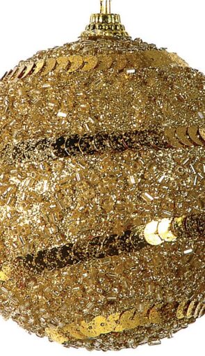 Χρυσή Χριστουγεννιάτικη Μπάλα 10cm