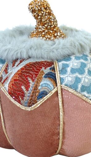 Ρόζ Λούτρινη Χριστουγεννιάτικη Μπάλα 19cm