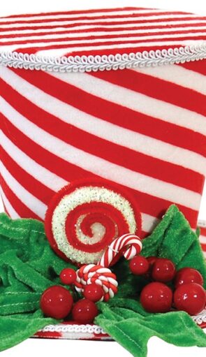 Πάνινο Χριστουγεννιάτικο Διακοσμητικό Καπέλο 12 x 16 x 16(h)cm