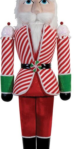 Πάνινος Χριστουγεννιάτικος Διακοσμητικός Καρυοθραύστης 44 x 29 x 148(h)cm