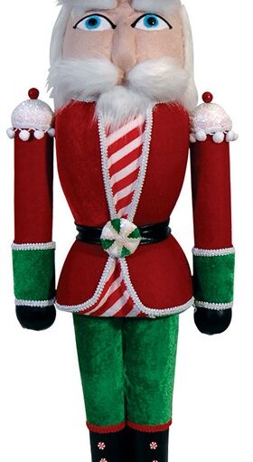 Πάνινος Χριστουγεννιάτικος Διακοσμητικός Καρυοθραύστης 30 x 24 x 102(h)cm