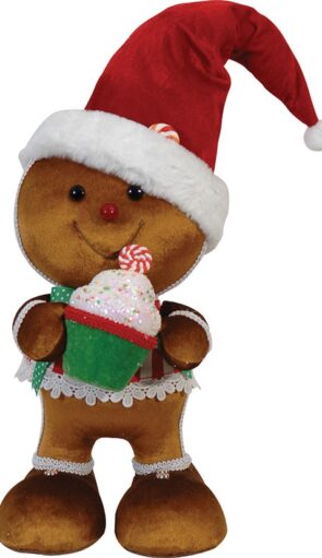 Λούτρινο Χριστουγεννιάτικο Διακοσμητικό Αρκούδος 19 x 19 x 37(h)cm