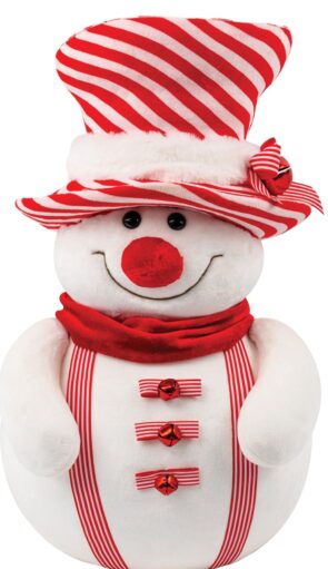 Πάνινος Χριστουγεννιάτικος Διακοσμητικός Χιονάνθρωπος 30 x 28 x 48cm