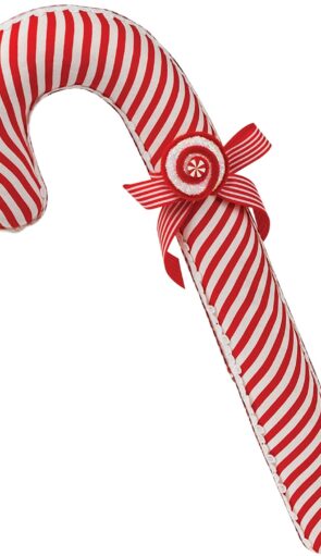 Κόκκινο Πάνινο Χριστουγεννιάτικο Μπαστούνι 31 x 11 x 77cm