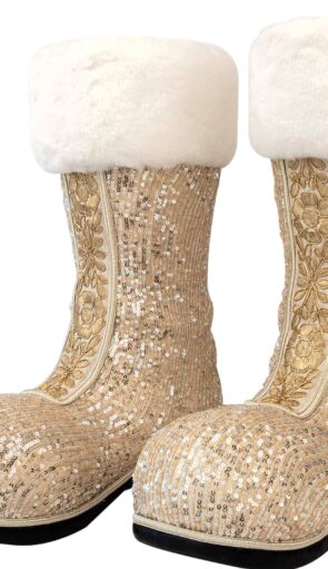 Επιδαπέδιες Χριστουγεννιάτικες Διακοσμητικες Μπότες 30 x 28 x 38(h)cm ,Σέτ 2 Τεμαχίων