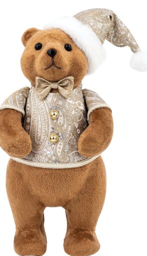 Χριστουγεννιάτικος Διακοσμητικός Αρκούδος 17 x 15 x 20(h)cm