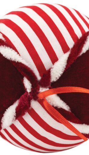 Κόκκινη Πάνινη Χριστουγεννιάτικη Μπάλα 10cm