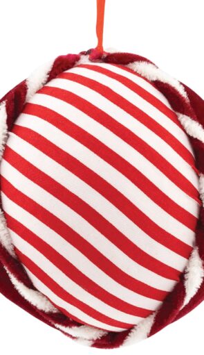 Κόκκινη Πάνινη Χριστουγεννιάτικη Μπάλα 8cm