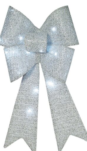 Χριστουγεννιάτικο Φιόγκος  Μπαταρίας Με Φώς Led 35 x 74(h)cm