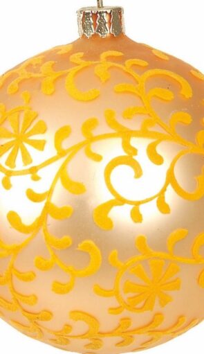 Γυάλινη Χρυσή Χριστουγεννιάτικη Μπάλα 10cm