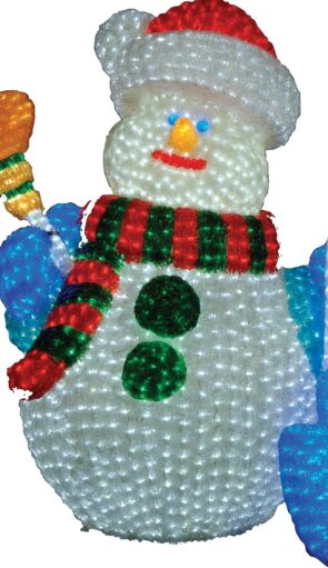 Led Φωτιζόμενος Ακρυλικός Χιονάνθρωπος,120(Η) x 100cm