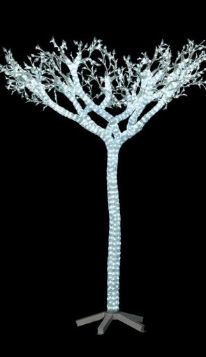 Led Φωτιζόμενο Ακρυλικό Δέντρο Με 1900 Led Με Λευκό Φωτισμό,260(Η) x 120cm