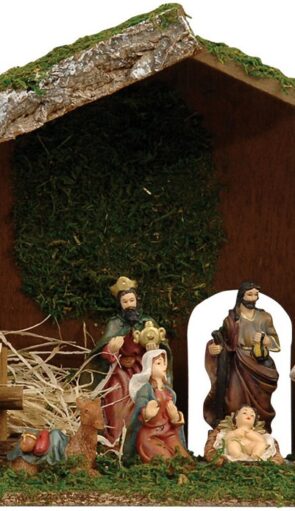 Ξύλινη Χριστουγεννιάτικη Φάτνη 35 x 13 x 26(h)cm