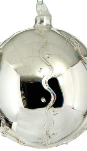 Γυάλινη Χριστουγεννιάτικη Μπάλα 8cm.Σέτ 4 Τεμαχίων