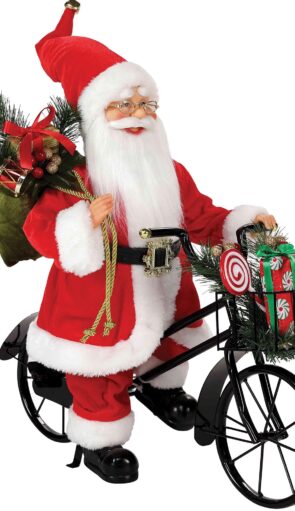 Άγιος Βασίλης Σε Ποδήλατο 52 x 28 x 46(h)cm