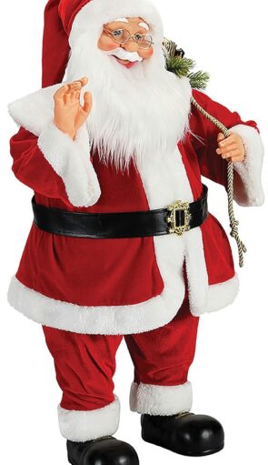 Διακοσμητικός Άγιος Βασίλης Με Μουσική Και Κίνηση Μπαταρίας 80cm