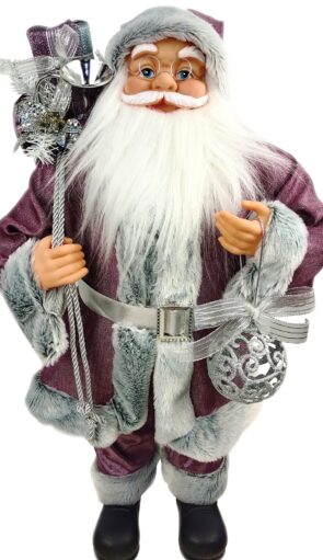 Μώβ Διακοσμητικός Άγιος Βασίλης 60cm