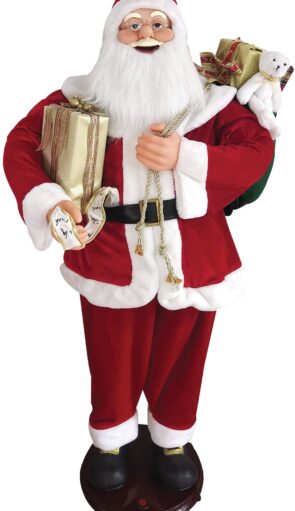 Διακοσμητικός Άγιος Βασίλης Με Μουσική Και Κίνηση 5V 150cm