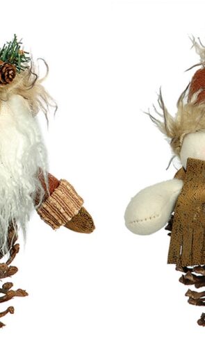 Λούτρινα Κρεμαστά Χριστουγεννιάτικα Στολίδια 17cm ,Σετ 2 Τεμαχίων